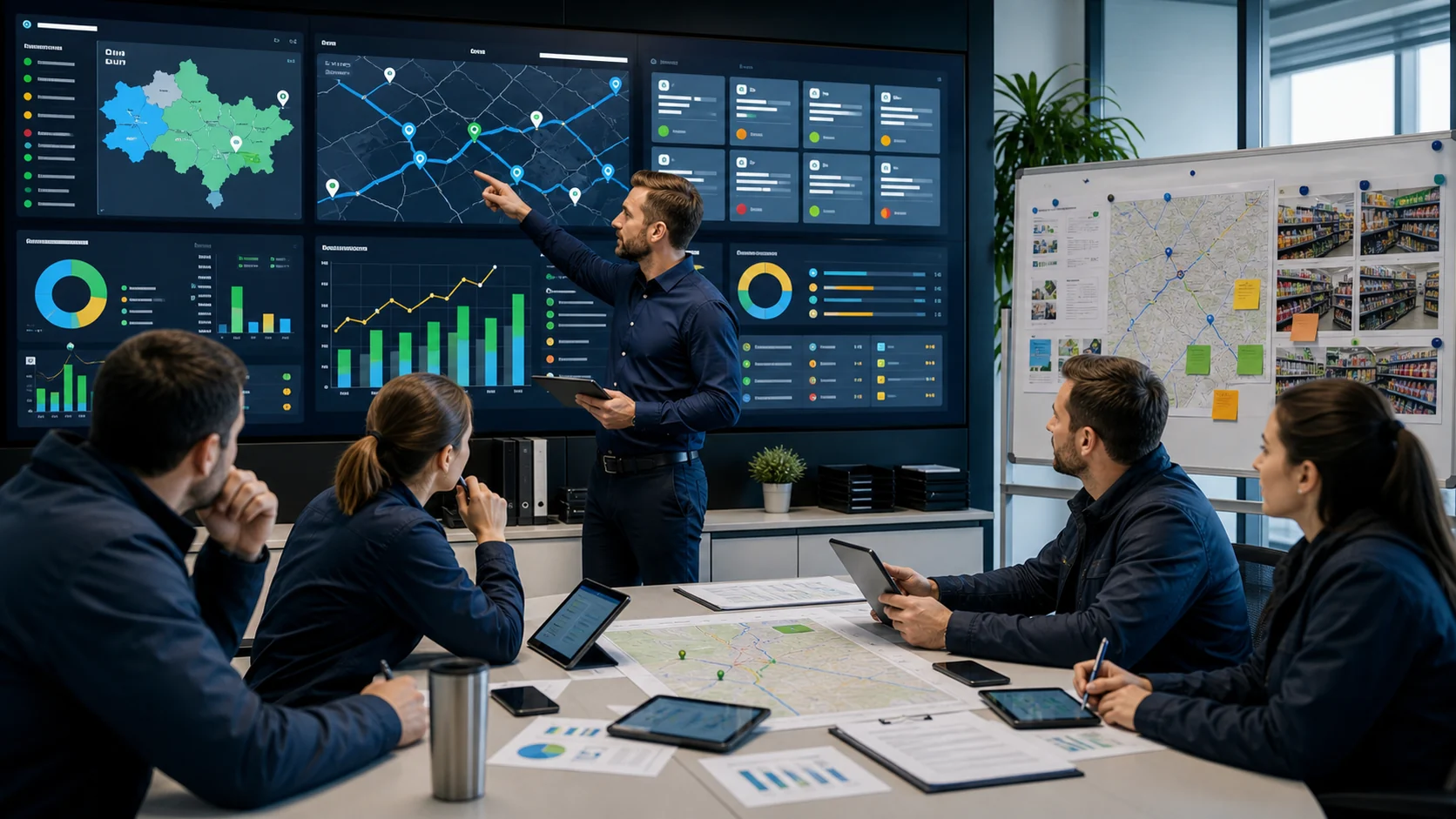 CRM для торговых представителей, маршруты, визиты, заказы, дебиторка и KPI